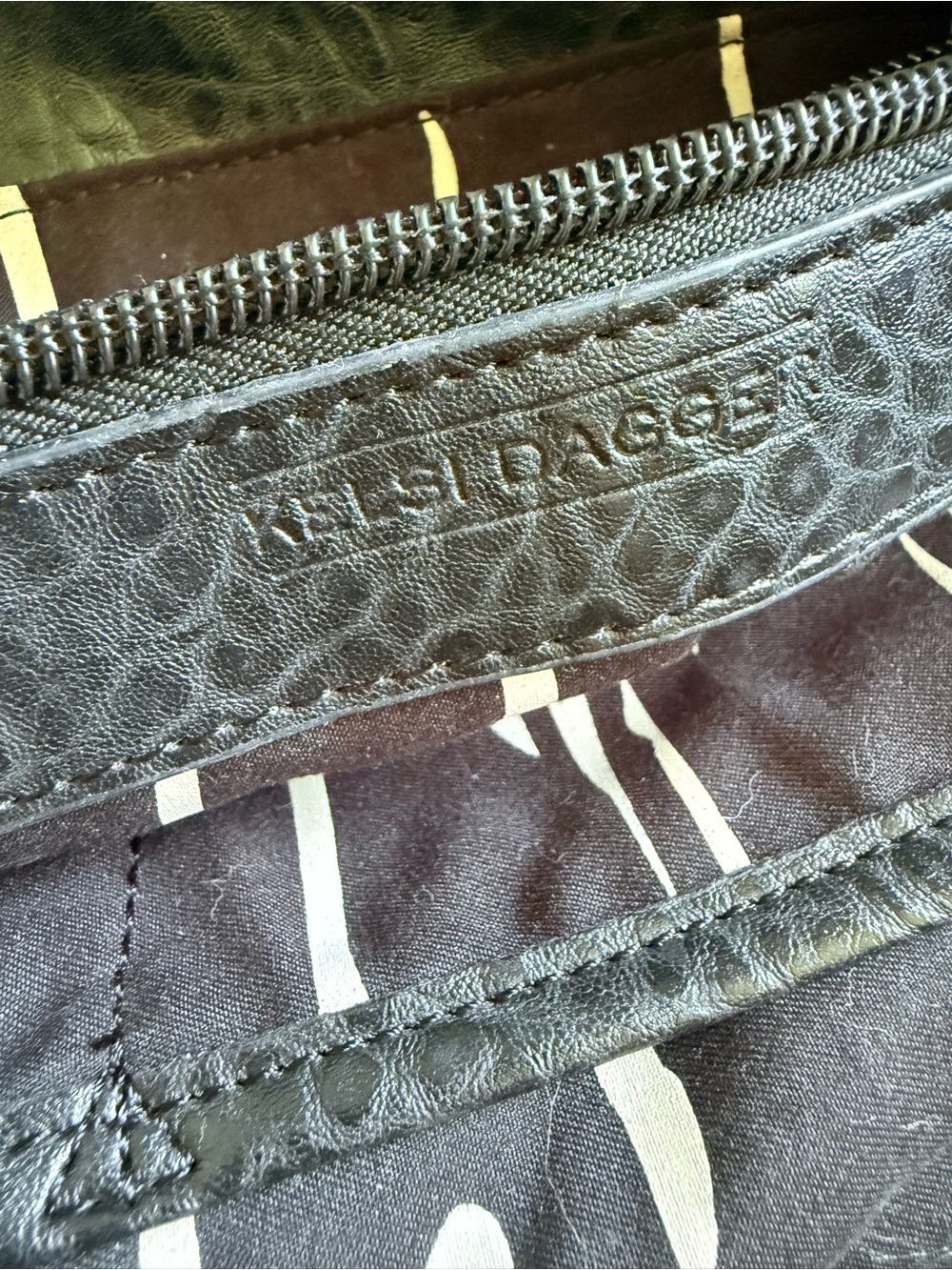 Kelsi Dagger Black Pebbled Leather bag
